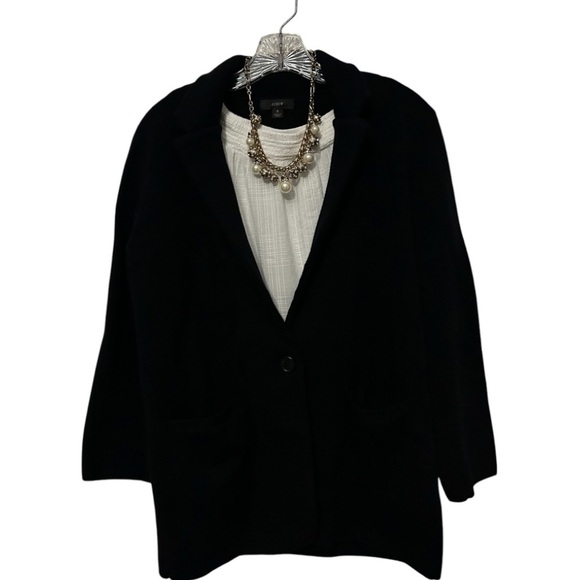 J. Crew merino wool and cotton blend sweater blazer - Picture 6 of 8